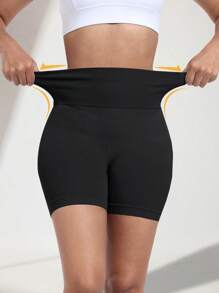 Ribbed Yoga Shorts Women Lifting Gym Shorts Sexy Elastic Sports Shorts For Workout Comfortable High Waisted Shorts Curve Solid Color Yoga Shorts Black Yoga Pants Fitness Pants Tights Leggings Sports Training