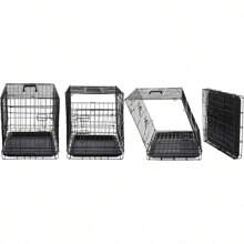Dog Crates Kit For Small Size Dogs Indoor With Dog Crate Cover, Double Door Dog Kennels & Houses For Puppy And Cats, Collapsible Metal Contour Dog Cages (30-Inch Kit) - 1 - View 3