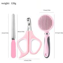 2 cores Cat/Dog Lover Presente e Dog/Cat Mom Love Pet Grooming Tool Set - Cortador de unhas de aço inoxidável, lixa de unha, Cat/Dog Lover Presente e Dog/Cat Mom Love Pet Mini escova de cerdas, ferramentas de remoção de pelos para Dog Lover e Dog Mom Loves & Cat Lover e Cat Mom Loves, adequado para filhotes, ursinhos de pelúcia e outros Cat/Dog Lover Presente e Dog/Cat Mom Love Pets