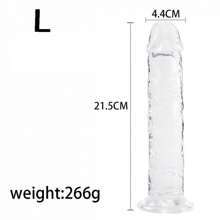 6 Sizes Crystal Clear Jelly Realistic Dildo With Suction Cup Huge Clear Penis Dick Anal Plug Butt Plug, Vaginal Anal Stimulation Products, Sex Toys For Male Female Gay Lesbian Adult Fun, Couples Christmas New Year Halloween Valentine's Day Birthday Gift Couples Gift Portable In Pack SM Sex Toys For Female Male Couples Gay Lesbian Sex Family And Travel Use
