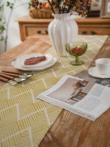 1 pièce Chemin de table style campagne avec franges, convient pour la décoration de table à la maison, en fête, à l'hôtel ou au restaurant