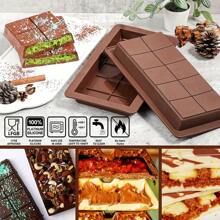 1pc/2pcs Deep Large And Thick Silicone Chocolate Bar Molds For Stuffed Bar, Made The Dubai Chocolate, Big Chocolate Candy Bar Mold For Filling Knafeh Pistachio Chocolate Bar