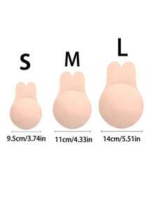 2 stuks herbruikbare siliconen borstlifttape voor vrouwen, strapless, rugloze, onzichtbare bh, bunny tepelbedekkende bh-pads, voor vrouwen