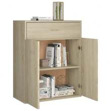 vidaXL Credenza, Mobile da Cucina, Armadietto Organizzatore Credenza Rovere Sonoma 60x30x75 cm in Truciolato per Cucina, Sala da Pranzo, Salotto