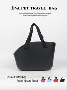 EVA 防水橡胶沙滩包，粉色，防尘，狗狗旅行包，狗狗防水，小巧轻便，适合狗狗和猫咪，旅行，徒步旅行，户外，柔软舒适，户外运动便携手提包，旅行船游泳手提包