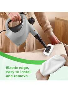 1pc/3pcs/5pcs/10pcs Universal Reusable Steam Mop Pads, Suitable For Handheld Steam Cleaners, Washable Microfiber Steam Mop Pads (10)