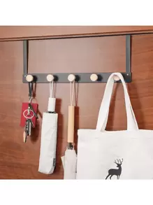 Door Hooks, Door Hangers, Bedroom Door Back Storage Wall Racks, Solid Wood Hooks, Iron Door Hooks, Simple Wall-Mounted Clothes Hooks, Punch-Free Clothes Hangers, Bedroom Door Hooks, Wall Clothes Hooks, Wrought Iron Door Hooks, Punch-Free Door Back Hooks, Bathroom Door Storage Hangers, Home Wall-Mounted Clothes And Hats