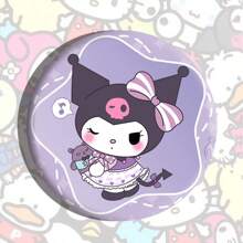 Sanrio 1 pièce Insigne à bulles des personnages Sanrio, broche dessin animé en alliage d'étain de 5,8 cm, accessoire