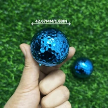 Customized 1/3/6/9pcs Electroplated Golf Balls, Colors: Gold, Silver, Blue, Purple, High-Quality Dual-Layer Structure, Improve Distance And Accuracy, Ideal For Practice And Tournament, Perfect Gift For All Golfers - Simple Yet Elegant, Birthday, Christmas, Anniversary
