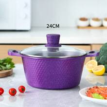 2 buc/Set Set de vase de gătit Maifanshi din aluminiu, inclusiv oală și tigaie antiaderență, potrivite pentru plită pe gaz și cu inducție, oale multifuncționale pentru fierbere de fructe de mare