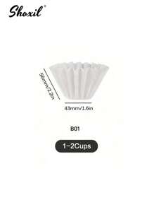 shoxil 50 Bộ Lọc Cà Phê Basics Basket Cho Máy Pha Cà Phê 1-4 Cốc, Màu Trắng - 50 cái - Xem 12