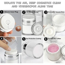 15 ml/30 ml/50 ml/100 ml przezroczysty pusty słoik z pompką do kremów podróżny pojemnik na przybory do makijażu przenośne pojemniki na kremy kosmetyczne wielokrotnego napełniania dla kobiet