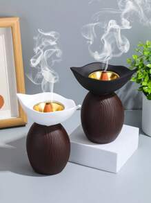 Un quemador de incienso y difusor de aroma de resina de estilo moderno y sencillo. Es adecuado para la decoración del hogar, dormitorios, salas de estar (como decoración central), oficinas, lugares de yoga y fiestas, creando una atmósfera elegante. También se puede utilizar para la decoración del templo. Este quemador de aromas es un regalo ideal para festivales, para los que regresan a la escuela, como regalo de graduación, o como regalo para las mujeres.