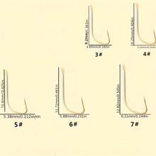 5 件装尼龙鱼钩带线 - 小号 #3-7 袖钩绳，方便诱饵和安全处理鱼，旋转装置 - 金色 - 查看 7