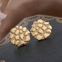 1 par de aretes asimétricos de moda y retro, versátiles y fáciles de usar, combinan bien con cualquier atuendo