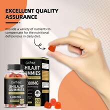 Gwynne Gomitas De Shilajit 60 Unidades Sabor A Frambuesa Y Sandía - 2 piezas - Ver 5