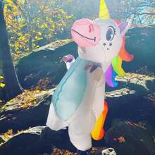 Bunter aufblasbarer Einhorn Kostüm für Erwachsene, Halloween Party Outfit