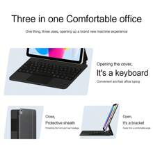 Magic Keyboard For IPad A16 11 Inch 2025 11th 10th Generation Tablet For IPadA16 Ipad11 Magnetic Smart Cover Keyboards Folio Case Compatible With IPad(A16) Tablet A3354, A3355 A3356 Backlit Trackpad - Black - View 4