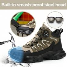 frysen frysen Chaussures de travail Chaussures de sécurité Hommes Femmes Embout en acier Anti-écrasement Léger Sportif Respirant Autobloquant Libération rapide Mode Chaussures de protection 36-46 EU