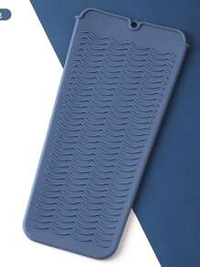 Almohadilla de silicona portátil resistente al calor, almohadilla aislante para plancha y rizador, almohadilla antideslizante y resistente al calor, herramienta de peinado para viajar, estuche de viaje para herramientas para el cabello: almohadilla resistente al calor, almohadilla para plancha y funda para rizador