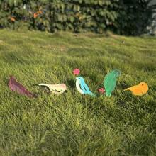 5pcs Rustic Metal Birds For DIY Paintable Garden Fence & Wall Decor With Outdoor Rust Effect - Gray Iron Color Delivery Outdoor Natural Rust - View 9