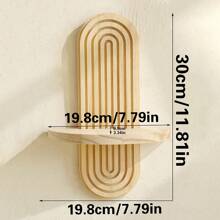 قطعة واحدة من الرفوف الجدارية الخشبية الهندسية بتصميم قوس الحضارة البوهيمية، رف عائم خشبي عصري منتصف القرن، تصميم قوس لديكور الجدران، رف عائم للكتب في غرفة المعيشة والحمام والنوم والفصل والمكتب والحضانة، ديكورات غرفة طبيعية وديكورات حديقة وديكورات حفل الزفاف وديكورات المنزل