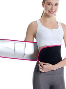 1pc Women's Waist Training Belt, Tight Fitting Corset, Sweat Absorbing Belt, Wrapped In Silver Ion For Abdominal Compression With Phone Bag, Women's Abdominal Compression With Sauna, Sweat Absorbing Belt, Waist Seal, Allowing For Double Fat Burning, Better Exercise And Shaping, Quick Abdominal Compression, And A Sexy Little Waist - Multicolor - View 5