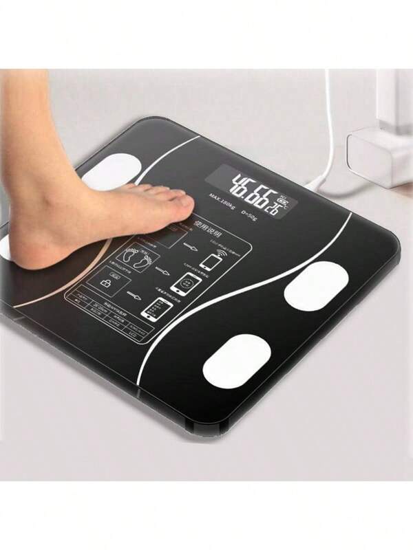 1pc Intelligent Digital Weight And Fat Scale, Bathroom Smart Weighing Machine, Body Fat Scale, Body Composition Analyzer With Smartphone Application