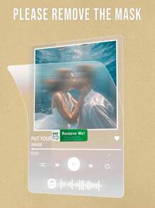 Luz de noche retroiluminada personalizada con foto y música, regalo personalizado para familia/amigo/novia/novio/mamá/papá, decoración del hogar, aniversario. 1 pieza multifuncional, ornamental, reutilizable, exquisita, elegante, linda, de alta calidad, personalizada, única, regalos ideales para el Día de San Valentín, decoración del Día de San Valentín, cumpleaños, graduación, multifuncional, de alta calidad, para aniversarios, para el Día de la Madre, para cumpleaños, para bodas, para inauguración de la casa, decoración del hogar, artesanías personalizadas, ambiente cálido, renovación otoñal del hogar, decoración navideña