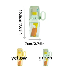 1 Set Travel Toothbrush & Cup Organizer, Portable Toothbrush Holder, Couple/Student/Business Trip Use Home Bathroom Decor