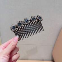 Nuevos peines de pelo con flores de cristal, clips antideslizantes para el flequillo, la parte de atrás de la cabeza y accesorios para el peinado