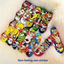 2pcs Mini Finger Skateboard, Metal & Plastic, Finger Game Stress Relief, Decoration, Birthday Gift, Perfect Present, Toy
