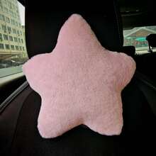1pc Plush Star Shaped Car Headrest Neck Pillow - one-size - View 2