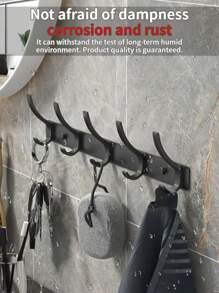 1 buc. Cârlig de haine montat pe perete la modă - aluminiu rezistent la rugină, 4/5/6/7 cârlige, potrivit pentru haine și pălării din dormitor, organizare ușoară și decorare elegantă a camerei, decorare dormitor, cârlig practic, decor baie acasă, organizator baie, decor de toamnă, înapoi la școală