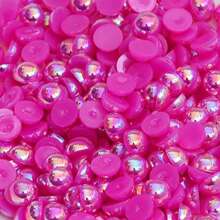 500 克 6 毫米/8 毫米 AB 颜色混合尺寸和颜色半圆形凸圆形宝石 DIY 珠宝配件材料 - 彩色 - 查看 11