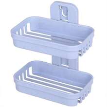 Wheat Straw Bathroom Suction Cup Soap Dish, Wall Mounted Soap Holder, Damage-Free No-Drill Storage Rack