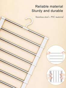 2pcs/1pc Magic Pants Rack - Foldable Jeans Hanger, Multi-Function Storage Rack For Pants, Scarves, Wardrobe Organization(The 5-Piece Set Of Auxiliary Hooks Is Not A Universal Model, Please Confirm Whether The Product Size Is Suitable Before Purchase;)