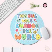 Mouse pad fofo com base de borracha antiderrapante, almofada de mesa decorativa adequada para mouse de computador sem fio, escritório e casa, presente adorável para mulheres e meninas