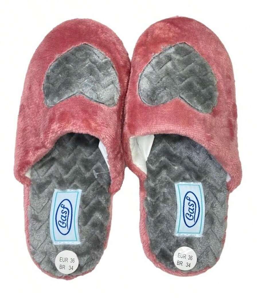Women's Gasf Plush Slippers Comfortable Gray