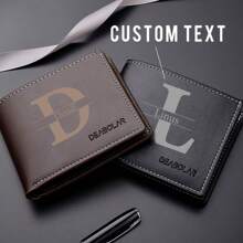 Custom Men's Wallet, Artificial Leather, Casual Style, Two-Fold Short Horizontal Design, Ideal Valentine's Day Gift.,Durable,Colorful,Cute,Adorable,Funny,Kawaii,Y2K,Stylish,Unisex,Casual,Custom,Personalized,Unique,Customized,Ideal Gifts For Him,Ideal Gifts For Her,Her,Boyfriend,Girlfriend,Family,Friends