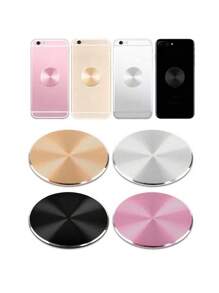 1/2 Peças Placas Metálicas de Reposição para Suporte de Carro Magnético Preto Redondo Sem Furos para Parte Traseira do Case, Ímãs de Telefone. Adesivo Traseiro Forte, Adesivos de Suporte de Telefone Celular Circular