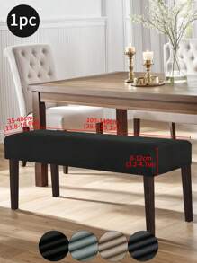 1pc Spill-Resistant Milk Velvet Bench Slipcover, All-Season Modern Minimalist Chair Cover, Anti-Scratch, Anti-Slip, Washable, Fits For Living Room, Bedroom, Study