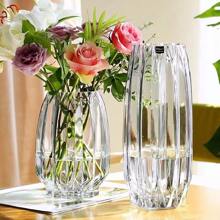 Nordic Minimalist Clear Glass Vase - Transparent Decorative Fresh Flower Watering Vase - Elegant Living Room Home Decor Gifts Birthday Graduation
