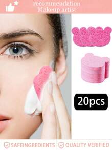10/20 Pack Compressed Facial Sponge, Facial Cleaning Sponge, Professional Beauty Spa Sponge, Used For Facial Cleaning, Exfoliating Facial Mask, Makeup Removal, Suitable For Travel And Home Use, A Variety Of Lovely Shapes To Choose From