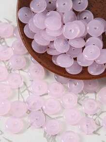 10pcs/Pack Jade Texture Glass Peace Knot Beads, New Chinese Style Imitated Jade Beads For DIY Bracelet Necklace Jewelry Making Accessories