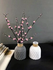 1 pieza Jarrón de plástico con efecto de onda de agua, maceta, cesta de flores para decoración de sala de estar, decoración moderna para sala de estar, gabinete de TV en el hogar - Multicolor - Ver 7