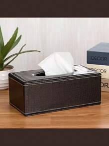 Leather Tissue Box Rectangular Simple Home Hotel Car Leather Tissue Box, Creative Home Office Decoration Desktop Pull-Out Tissue Holder Tissue Storage Box, Durable And Stylish Tissue Box, Excellent Choice For Home Essentials And Holiday Decorations,Festival Family Gathering, Kitchen Dining Table Decor,Picnics, Dinner Party.