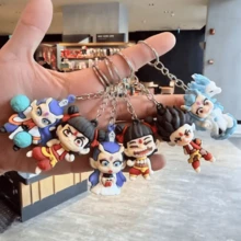 New Nezha 2 Magic Child Havoc In The Sea Keychain, Nezha Cute Decoration Backpack Pendant, PVC Key Chain Gift