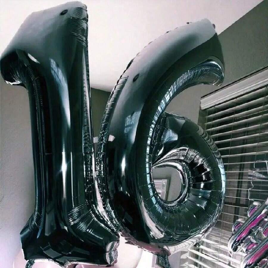 40-Inch Number Balloons For Birthday Celebration Anniversary Party Decorations, Foil Balloons