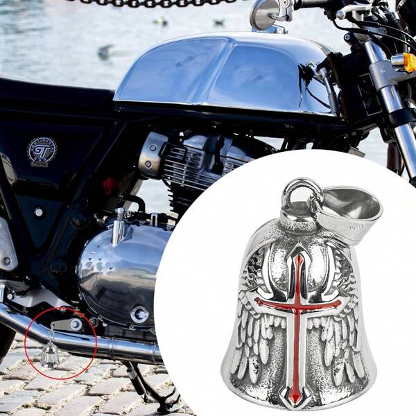 Motorrad Gremlin Glocke, Schutzengel Glocke Motorrad Schlüsselanhänger für Biker, kleine Glocke klingelt für Harley, Glücksbringer Glocken für IHN, sichere Fahrt und Glück auf der Straße
